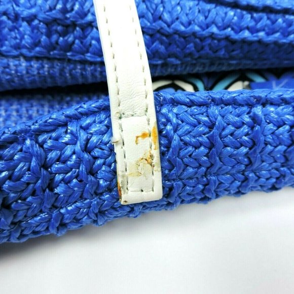 Vera Bradley Blue Bayou Dragonfly Tote Bag Woven - Picture 7 of 8